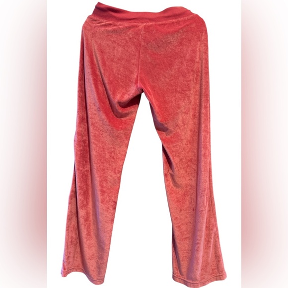 BCBGMaxAzria Pink Floral Velour Sweatpants Sz L - Picture 2 of 8
